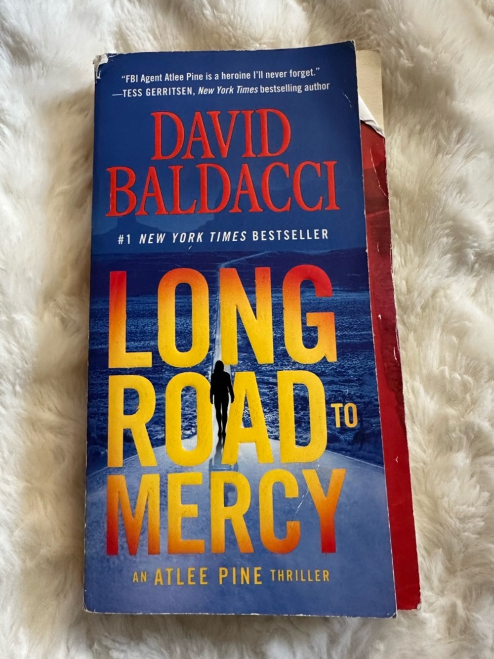 David Baldacci "Long Road to Mercy" Paperback - Blue & Yellow Cover